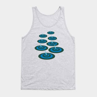 RAINDROPS IN PUDDLES Graphic Outdoor Water Weather Geometric - UnBlink Studio by Jackie Tahara Tank Top